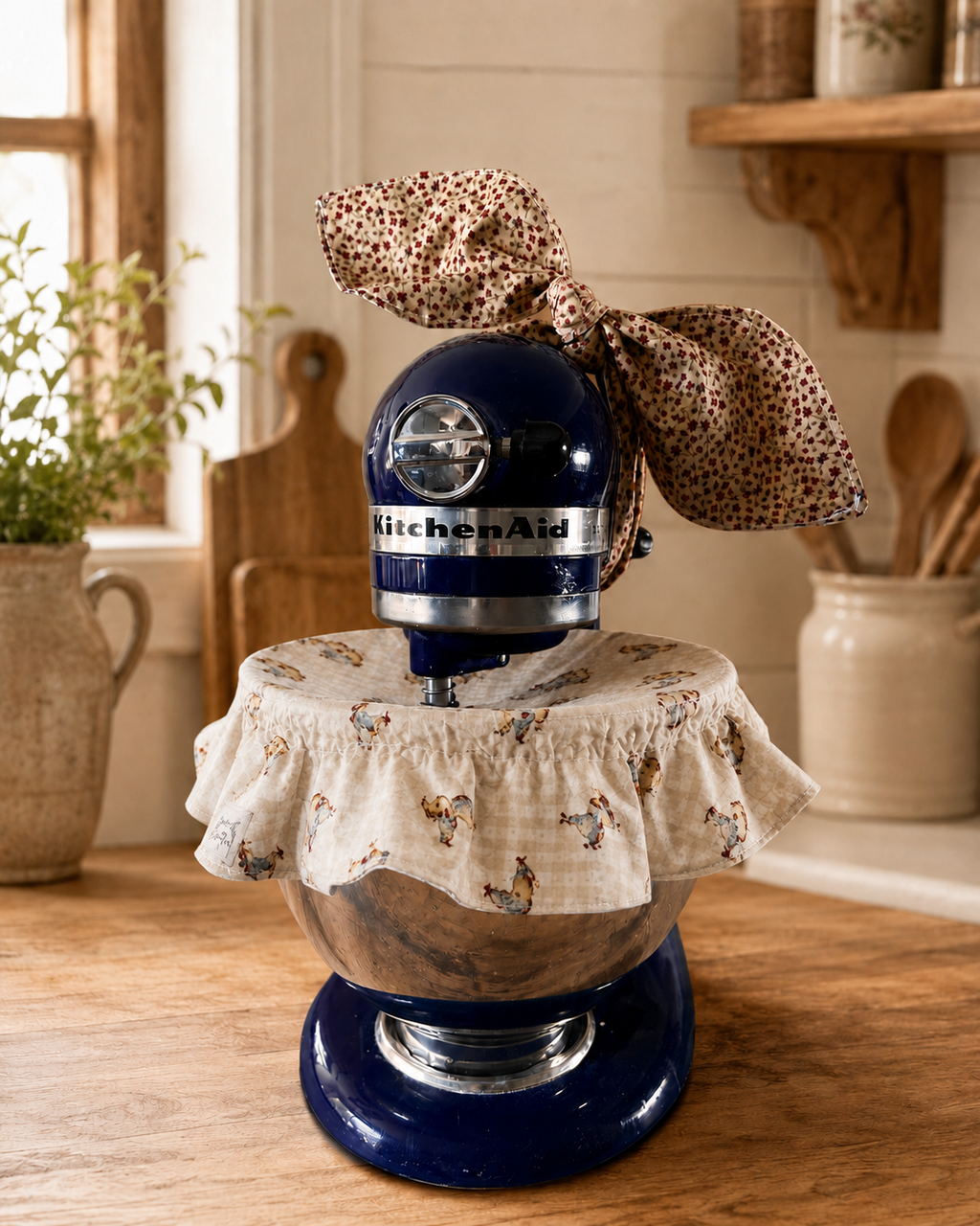 Harvest Hens KitchenAid Mixer Bow & Bowl Cover Set