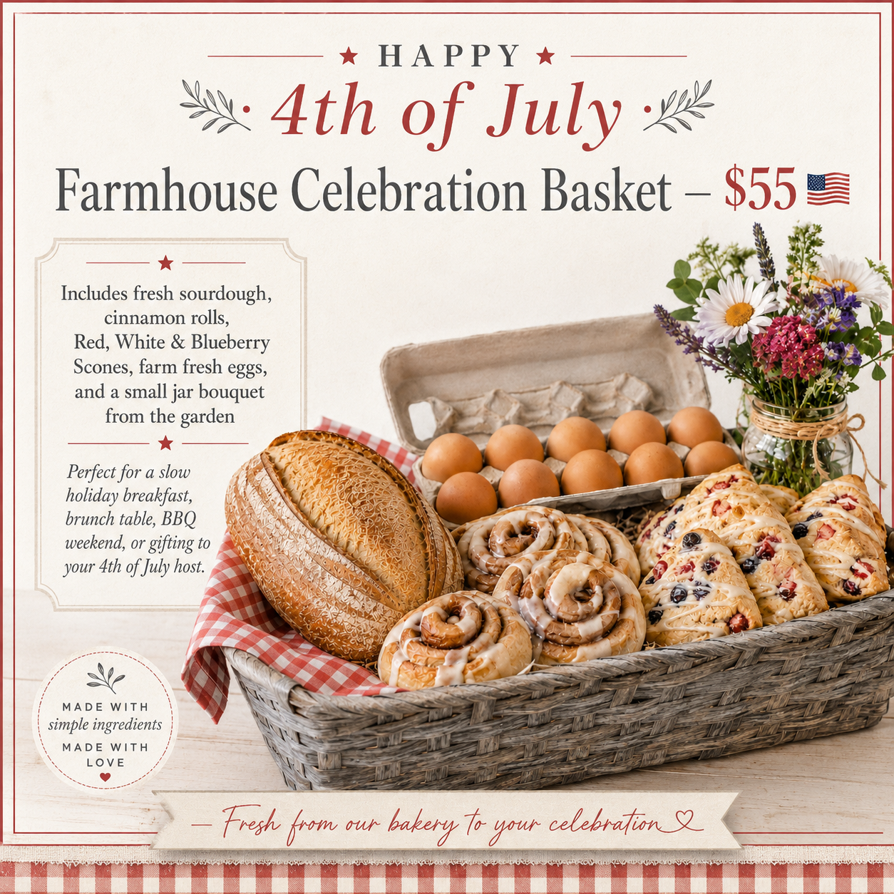 Farmhouse Celebration Basket — $55 🇺🇸