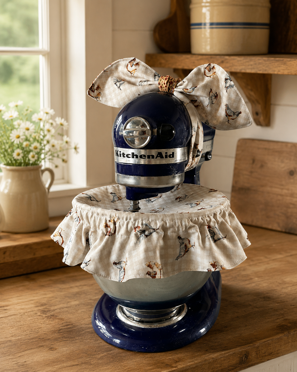 Harvest Hens KitchenAid Mixer Bow & Bowl Cover Set