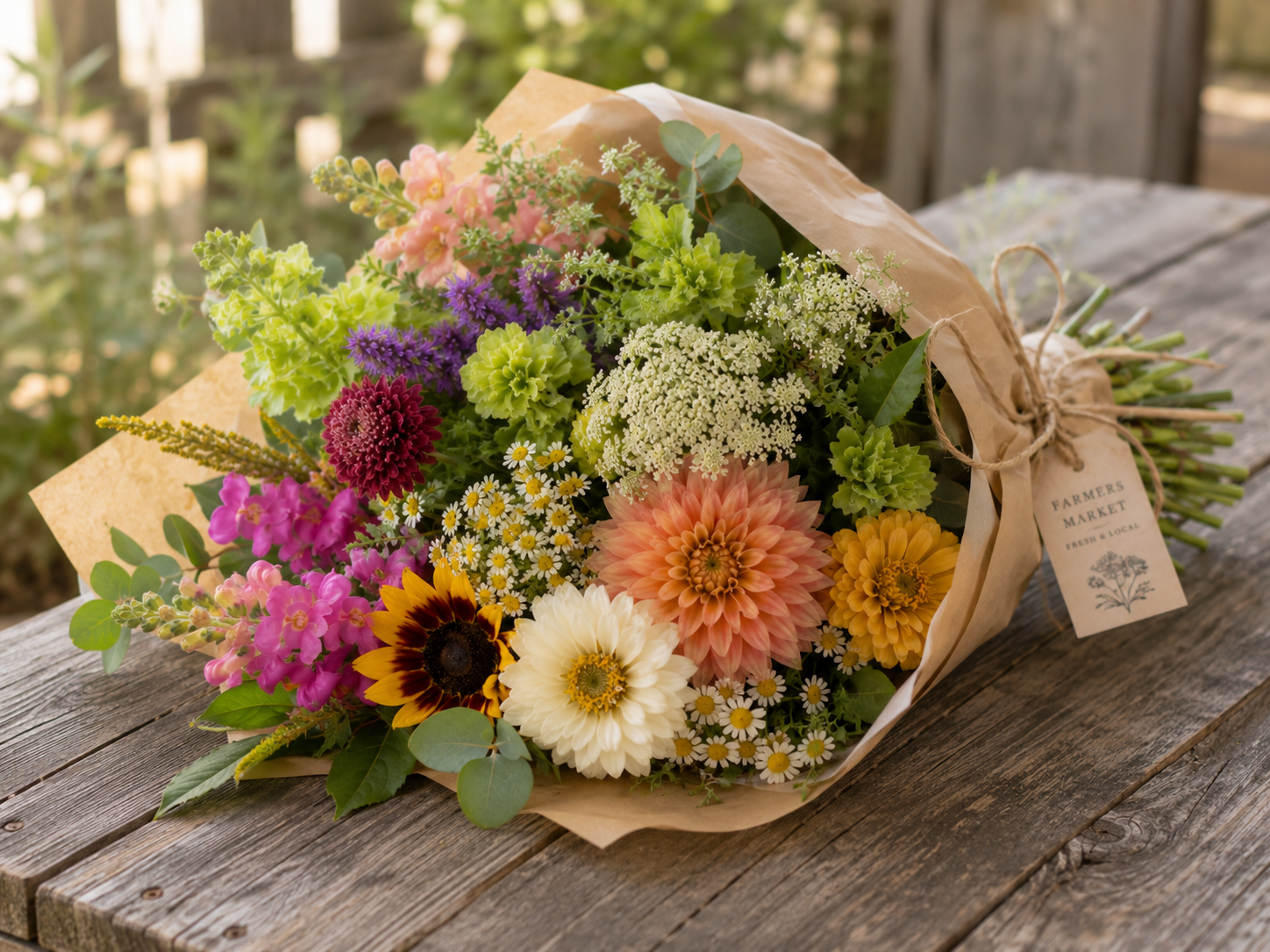 Wrapped Flower Bouquet